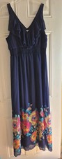 OLD NAVY Sleeveless Maxi Dress - L - V-Neck w/Ruffle, Smocked Waist, Lined