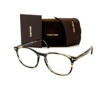 Tom Ford FT5505 005 Gray Horn / Clear Lens 52mm Eyeglasses TF5505