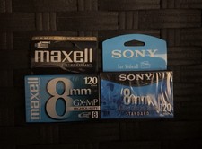 Sony 8mm Video Cassette and Maxwell Camcorder Tapes
