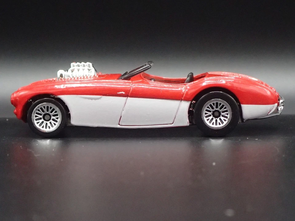 1953-1956 Austin Healey Roadster Convertible Rosso 1:64 Scala Modellino Auto - Immagine 2 di 4