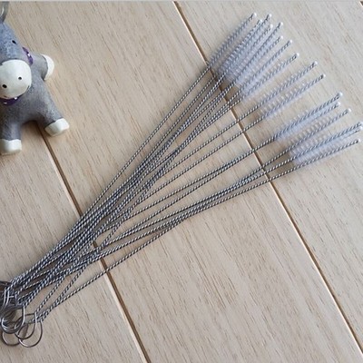 10x mini   milk bottle brush suction bottle straw cleaning brush P92C YL *mc