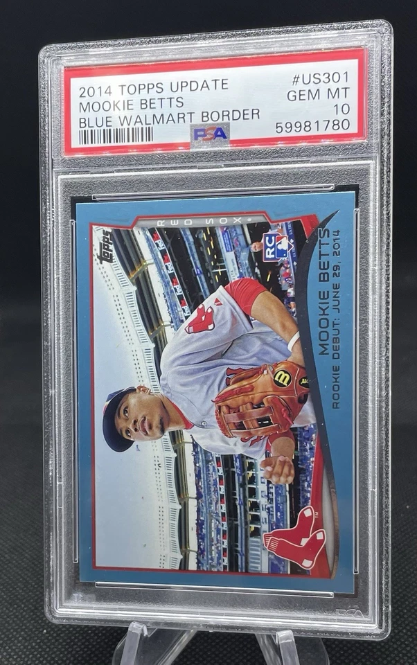 Mookie Betts ROOKIE CARD RARE BLUE BORDER Pop. 67 💎 2014 Topps RC PSA 10 - Image 4 of 4