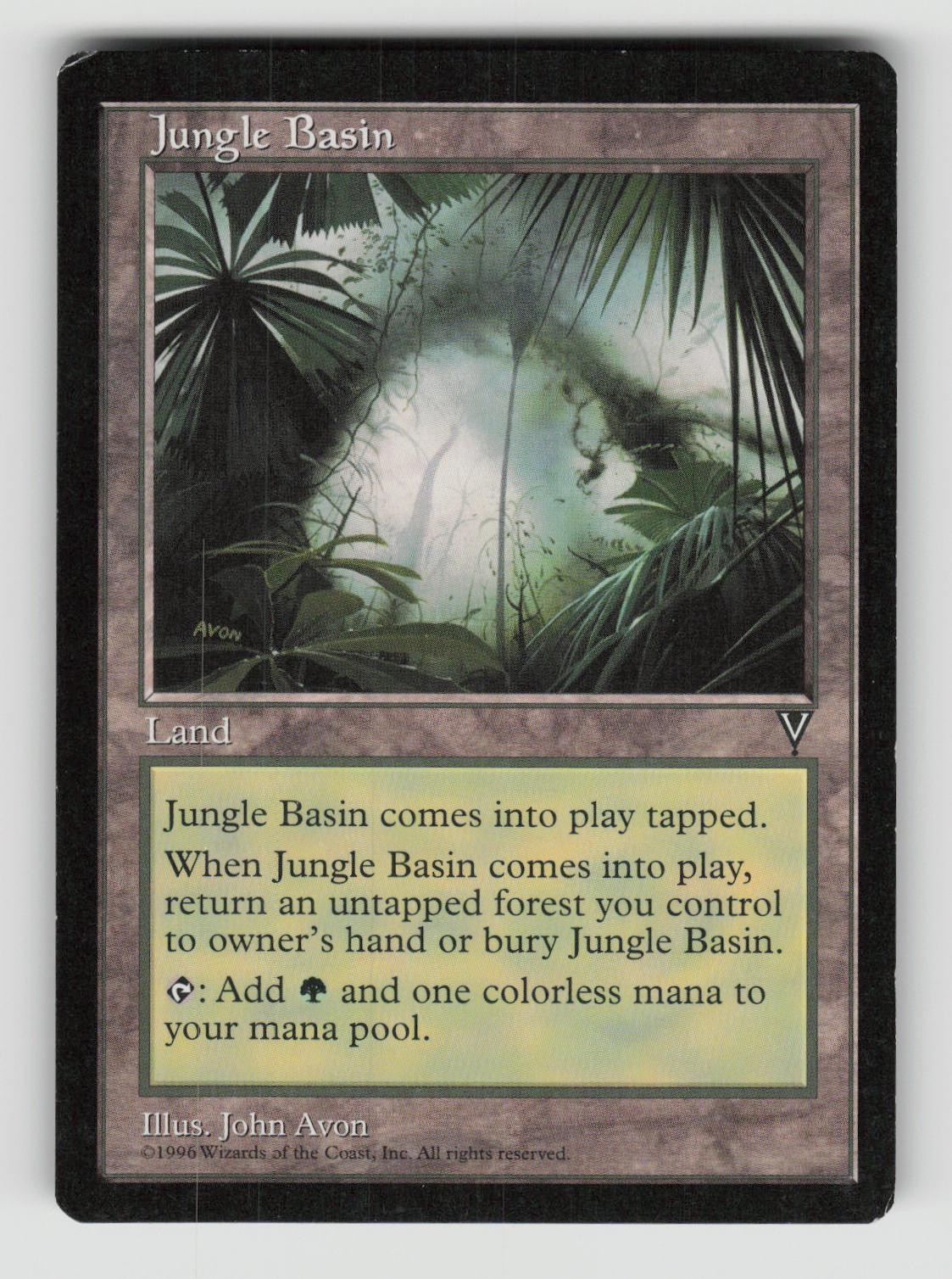Jungle Basin Uncommon Visions Magic: The Gathering Moderately Played