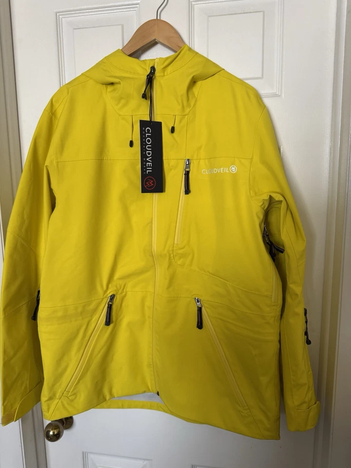 Chaqueta de esquí Cloudveil mediana Koven para hombre chaqueta de esquí fresca Cyber Yellow CVY258PS Foto 3 de 4