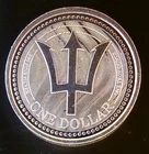 2017 Barbados Trident Rare Vtg Ocean Bullion-0.999 Silver 1 Oz Ounce Art Coin