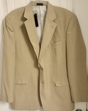 Stafford Essentials Men 42 R Light Beige Sportcoat NWT F675