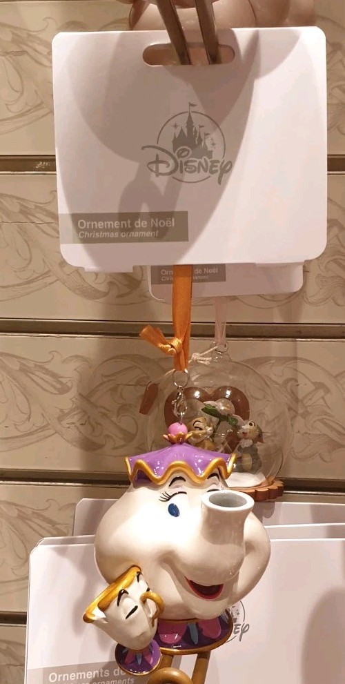 Adorno De Navidad 3D MRS POTTS & CHIP / Sra. Samovar Y Zip Disneyland París