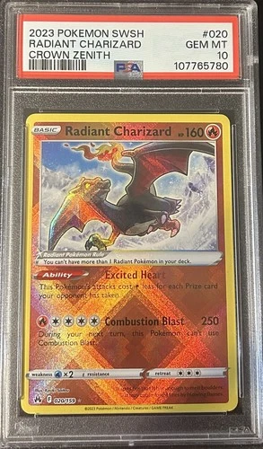 Radiant Charizard Pokemon Sword And Shield Crown Zenith 020 PSA 10
