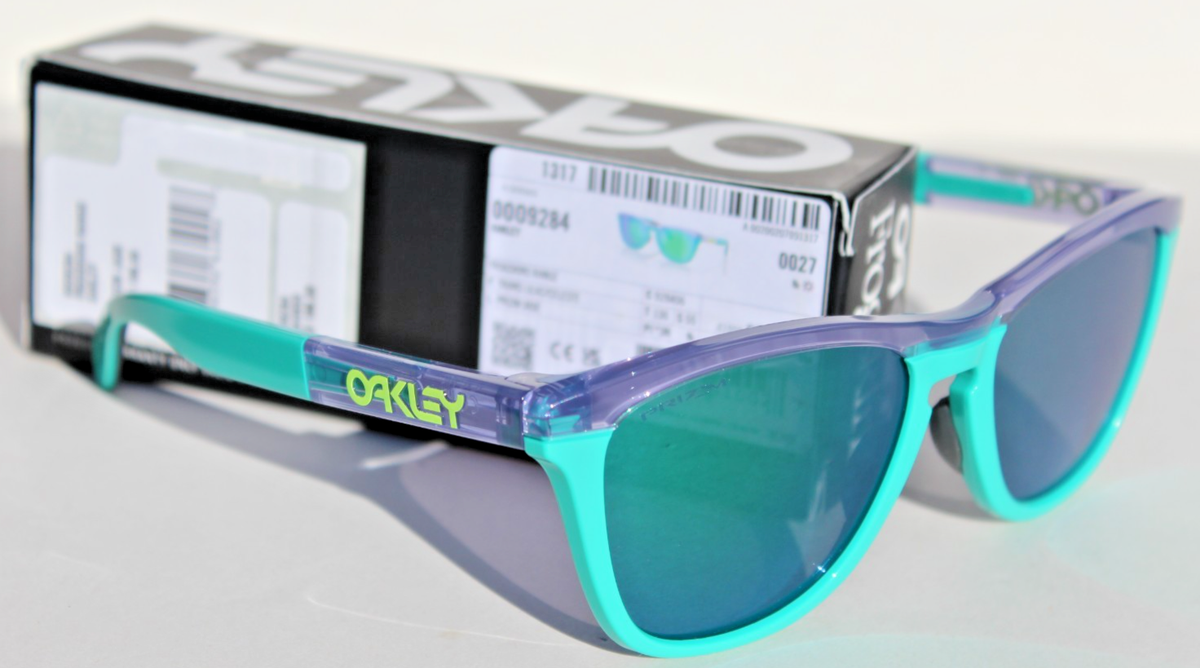 レインボークォーツ Oakley Mod. Frogskins Range 9284 0655 Trans Lilac/Celeste Lenses