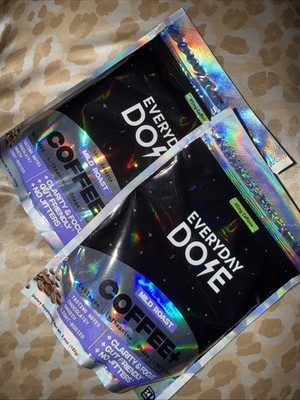 (2)Everyday Dose Mushroom Coffee +  Mild Roast Collagen Protein Nootropics Focus