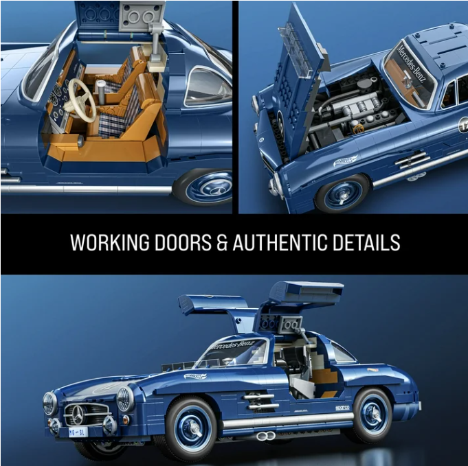 New Mattel Brick Hot Wheels Mercedes-Benz 300 SL Building Kit set