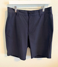 Banana Republic Men's Black Chino Shorts Solid Flat Front Pockets Button