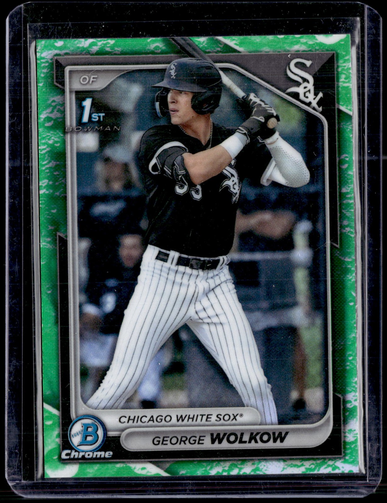 2024 Bowman #BCP-144 George Wolkow Chrome Prospects Lunar Glow Refractors