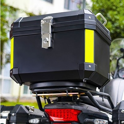 45L wasserdichte Motorrad Top Box - Schwarz Heckgepäckträger und Werkzeugaufbewa