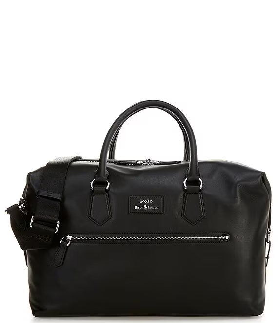 Polo Ralph LaurenSmooth Leather Duffle Bag Black | eBay