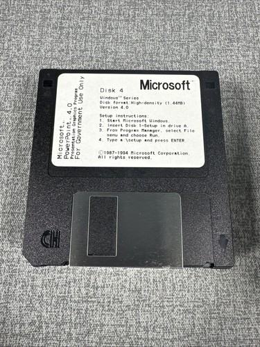 NOS 1994 Microsoft PowerPoint 4.0 For Windows 3.5" Floppy Disk Set RARE! Gov Use - Afbeelding 6 van 13