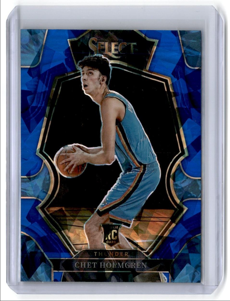 2022-23 Select Blue Cracked Ice Premier Chet Holmgren RC Oklahoma City Thunder