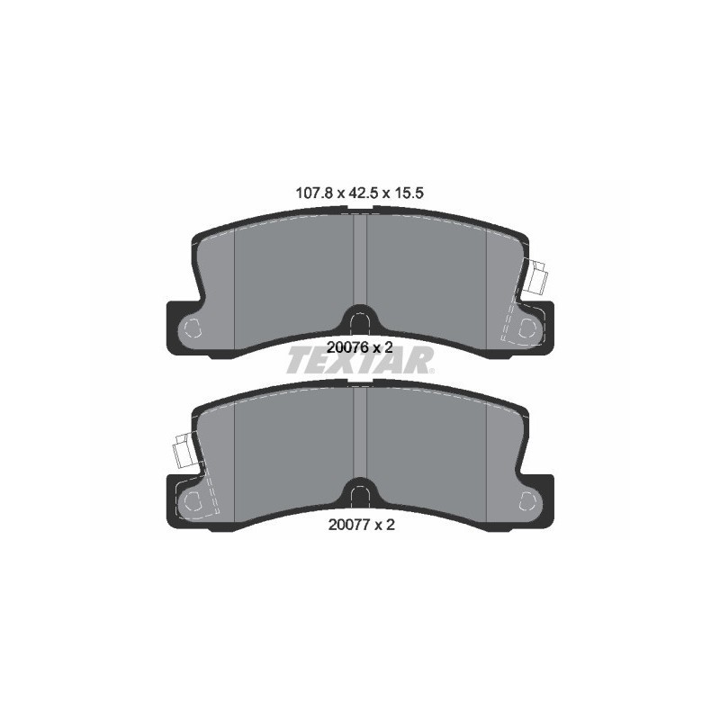 TEXTAR 2007601 Brake Pads Set Rear for Corolla Celica Camry ES