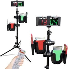 Electronic Cornhole Scoreboard Set with Drink Holders Remote Control