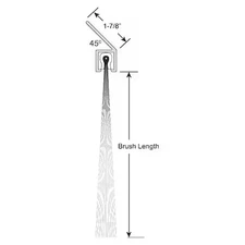 American Garage Door Supply Bn41783-12 Brush Seal, 1-7/8" X 45" X 3", 12 Ft.