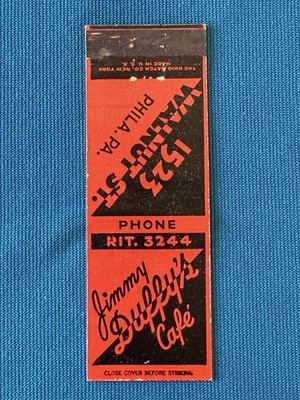 Jimmy Duffy's Café Philadelphia PA VTG Matchbook Cover Lt#1092