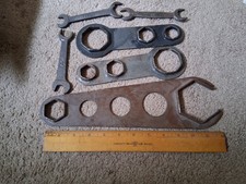 6 Vintage Model T Model A Ford Open End Wrenches Hub Cap Bearing Toolkit Parts