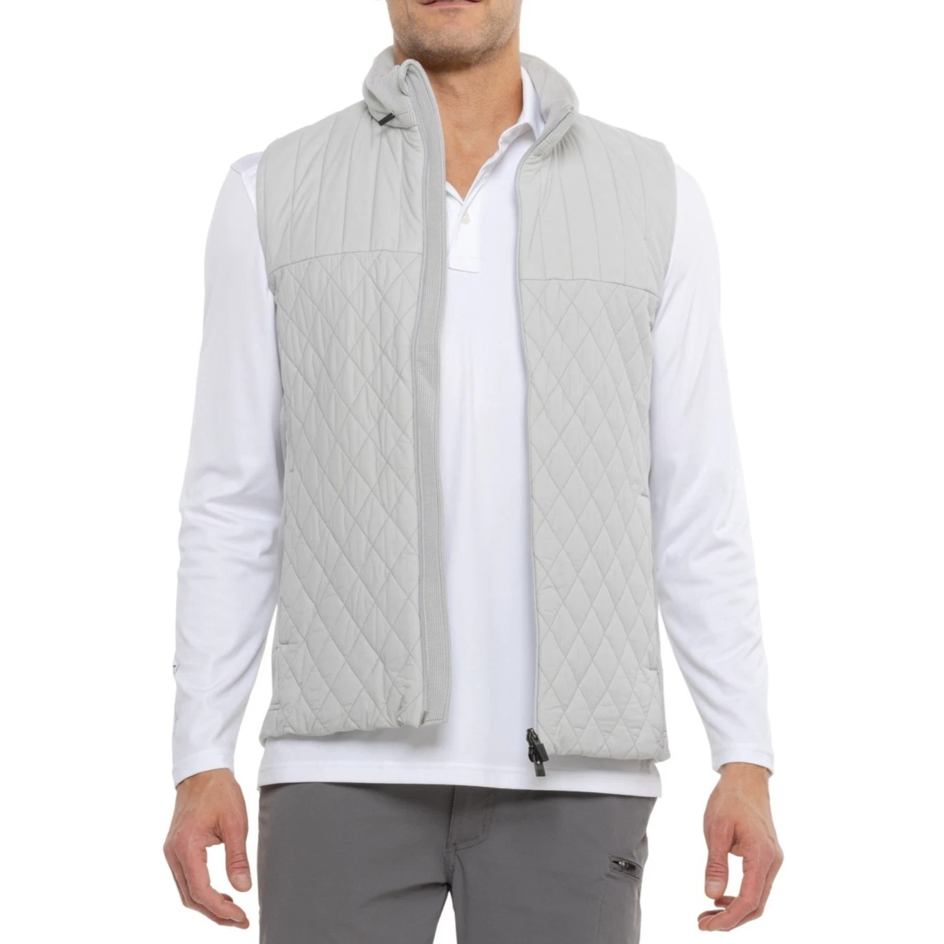Men's Size 2XL / EU 56 KJUS Pike Vest Hooded Insulated Golf Gray MG40- K00