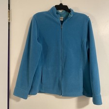 VTG LL Bean Fleece Women's L Blue FullZip Jacket Mountain Classic Outdoor Gorp