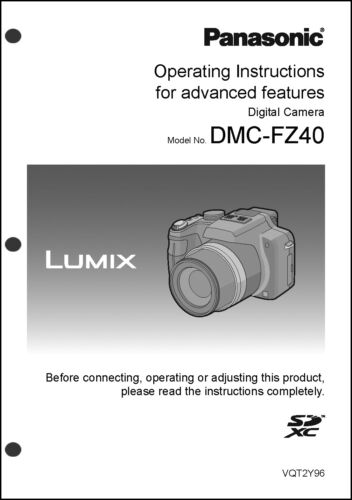 Panasonic Lumix DMC-FZ40 Advanced  Camera User Guide Instruction Manual - Picture 1 of 1