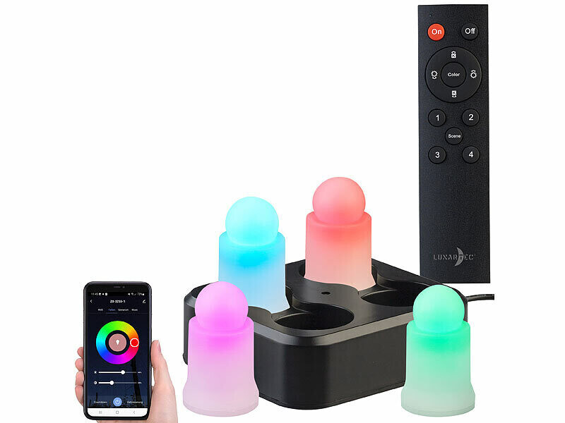 Bougies LED rechargeables multicolores pour une ambiance de terrasse chaleureuse