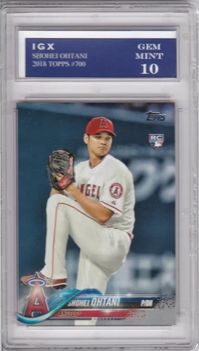 SHOHEI OHTANI ROOKIE CARD 2018 Topps Baseball $$ RC Angels ENCASED GEM MINT 10!!