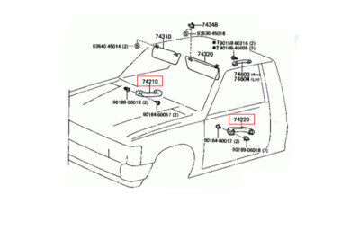 Door Armrest Handle Gray Color For Toyota Hilux LN50 LN56 LN65 MK2
