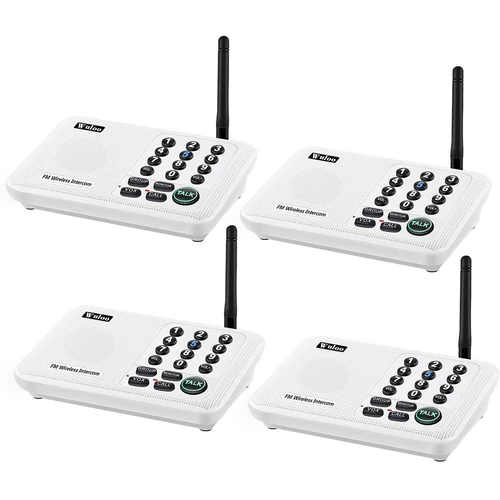 Wuloo 10Channel Call ALL FM Wireless Intercom System for Home Room 1Mile Talking