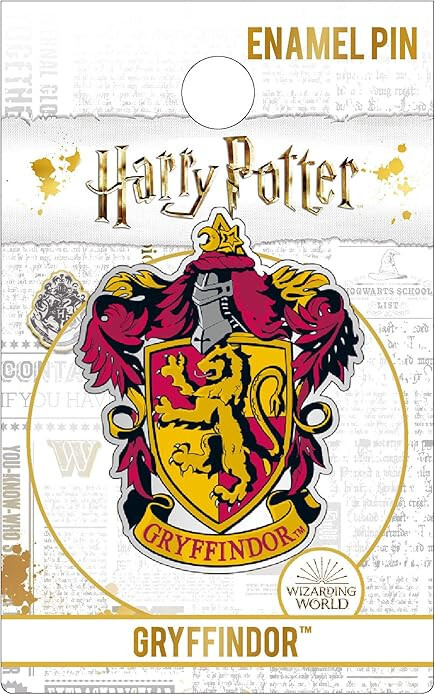 Enamel Pin - Harry Potter - Gryffindor Sign Logo Embossed Lapel Pin Badge NEW