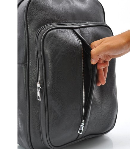 Zaino uomo donna originale GM borsa pelle lavoro viaggio sportivo nero grande pc - Imagen 22 de 41
