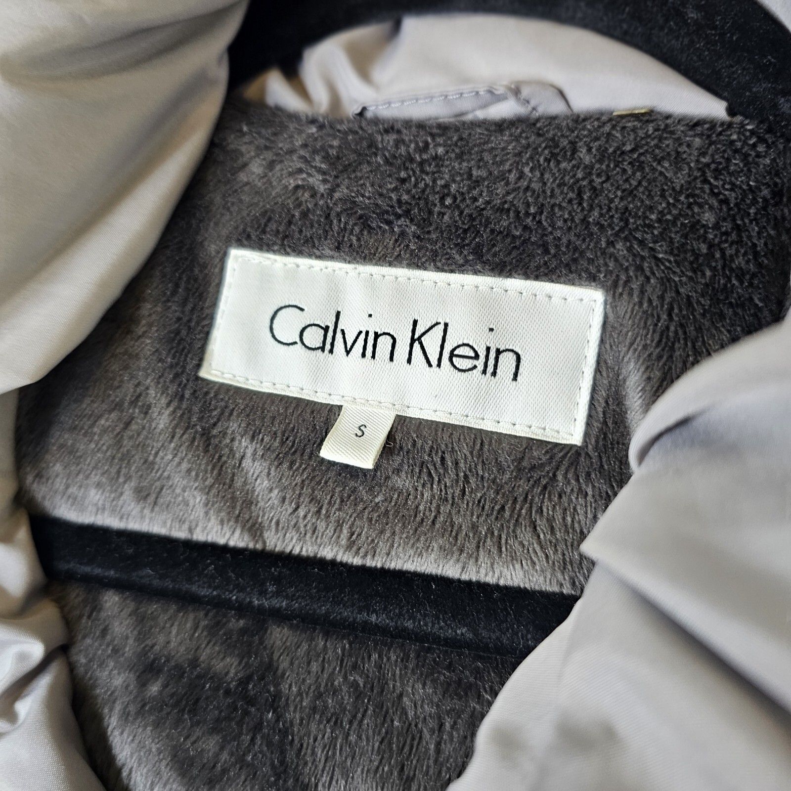 Calvin Klein Silver Gray Down Jacket Quilted Hood… - image 6
