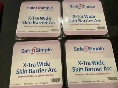 120 (4 Boxes of 30) Safe n Simple SNS21130 X-tra Wide Skin Barrier Arc .