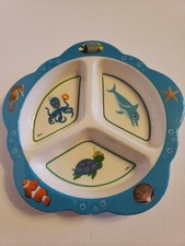 Devided 3 Part. Heavier Melamine plate. Sea Life. By Baby Einstein