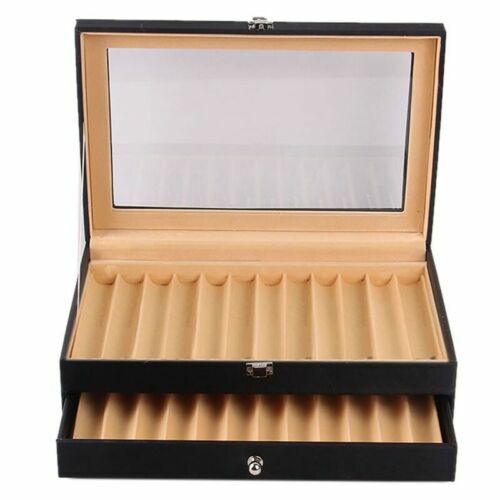 Pen Holder In Cassis Leather - Luxury Pen Box – ® PA - Foto 4