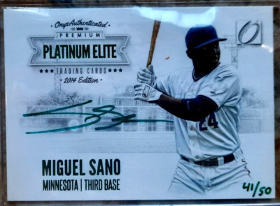 2014 ONYX PLATINUM ELITE MIGUEL SANO-GREEN AUTO-41 OF ONLY 50!!!!-TWINS