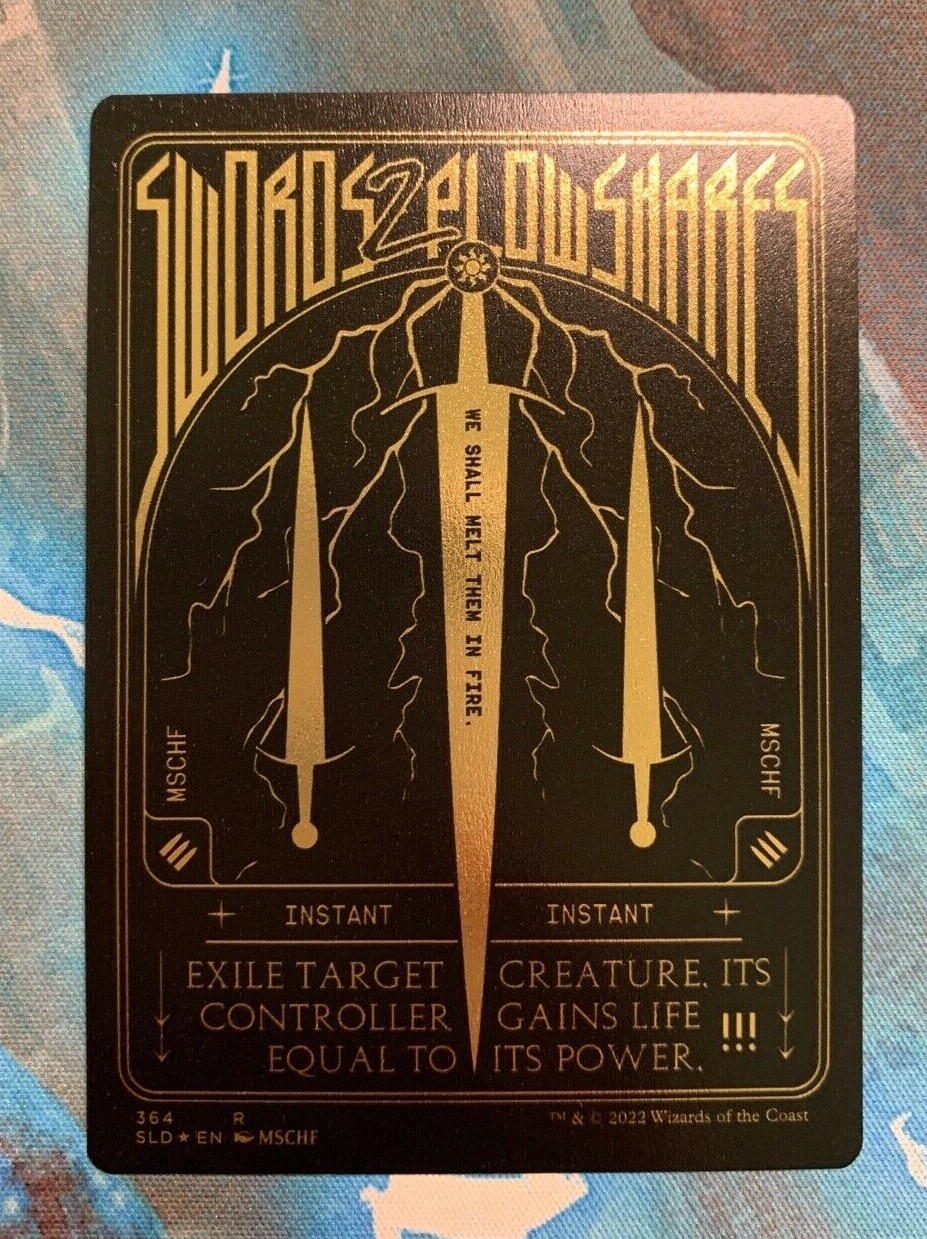 Swords to Plowshares Full Art Gold Foil SLD 364 Near Mint EN MTG eBay