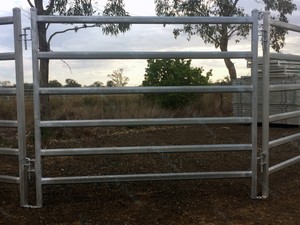 Portable Yard Panel Heavy Duty 2mm 6 Oval Rail Cattle Yards Horse Panels Round Ebay