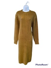A New Day Women's Mock Neck Long Sleeve Rib Knit Sweater Dress Med