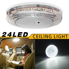 12V Led Roof Ceiling Interior Light Camper Van Bus Boat Caravan Dome White Lamp