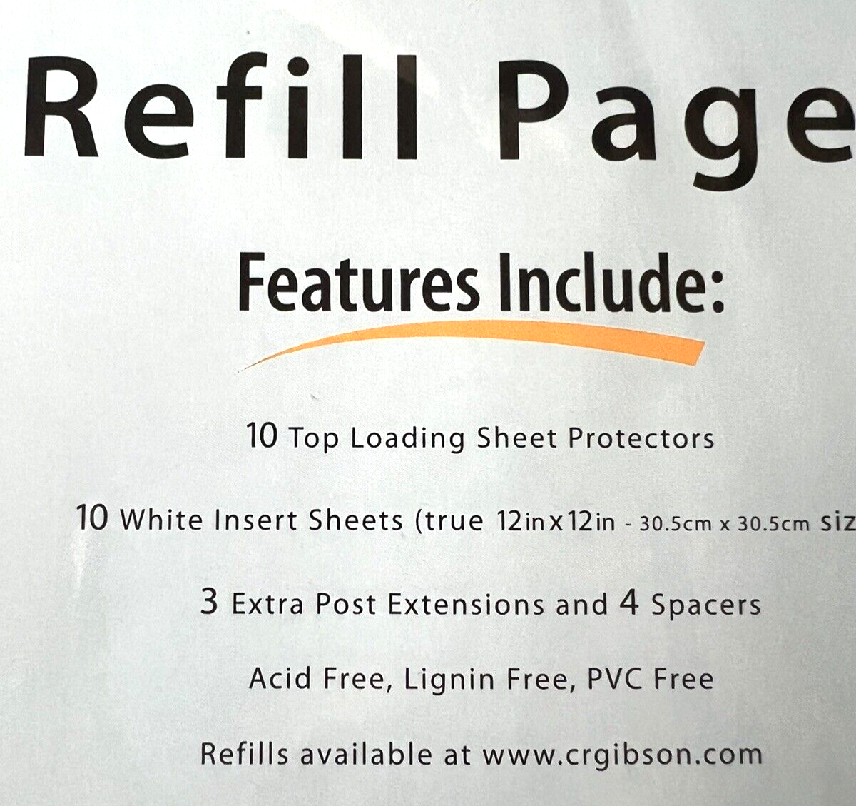 C.R. Gibson Scrapbooking Page Refills For Sale