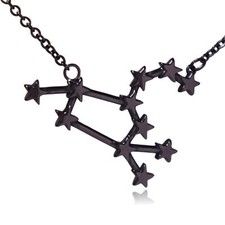 Leo Zodiac Constellation Sign Stainless Steel Pendant Necklace