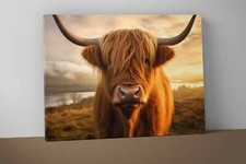 Highland Cow Wall Art - Highland Cow Poster - Extra Large Wall - Cow Decor - V39