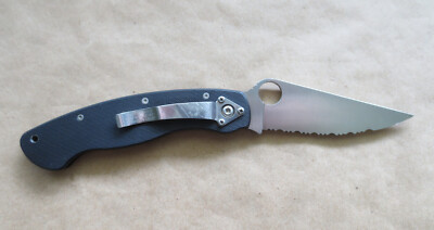 Early/Vintage Spyderco Military Knife Folder CPM 440V Golden