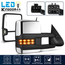 Tow Mirrors Power Heated for 1999-2002 Chevy Silverado Sierra 1500 2500 Signal