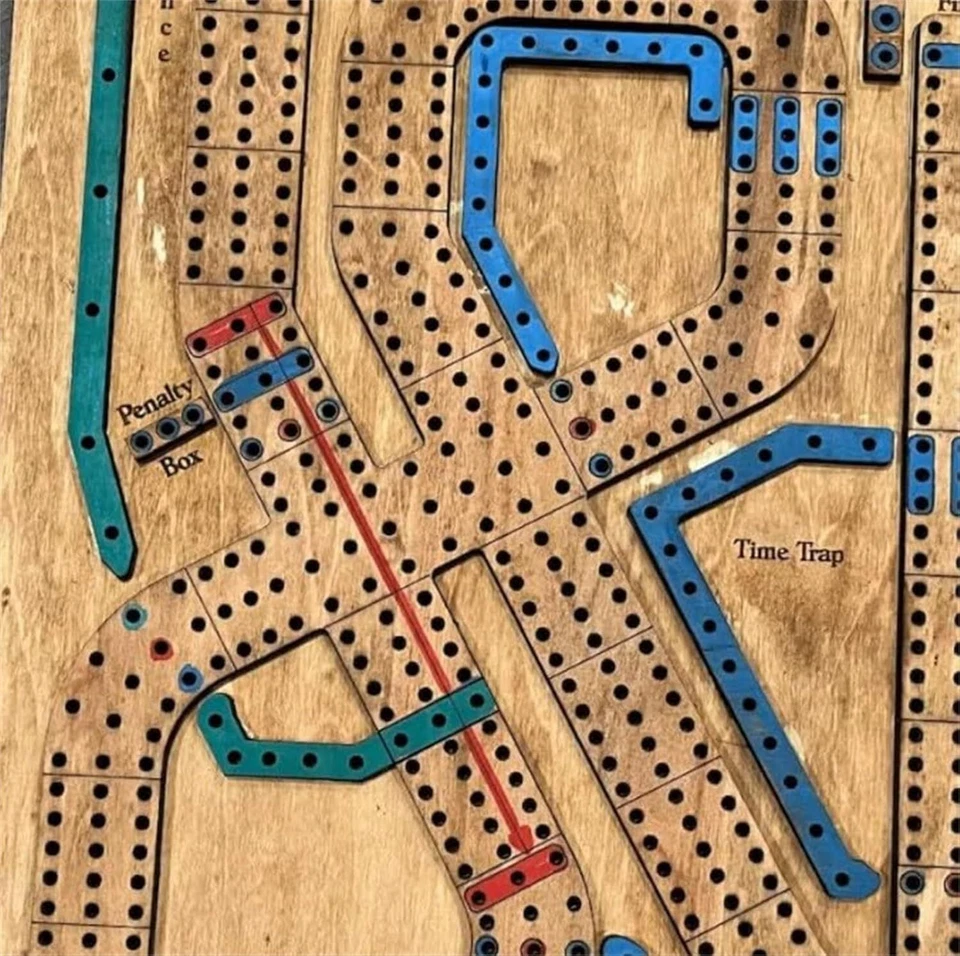 Cribbage Wars Board Game 2024 New Wooden Cribbage Board Game Set W/ Compartment - image 3 of 4